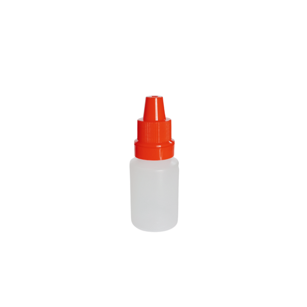 00011 ENVASE 5CC GOTERO CILÍNDRICO PE TRANSPARENTE ROSCA 12MM
