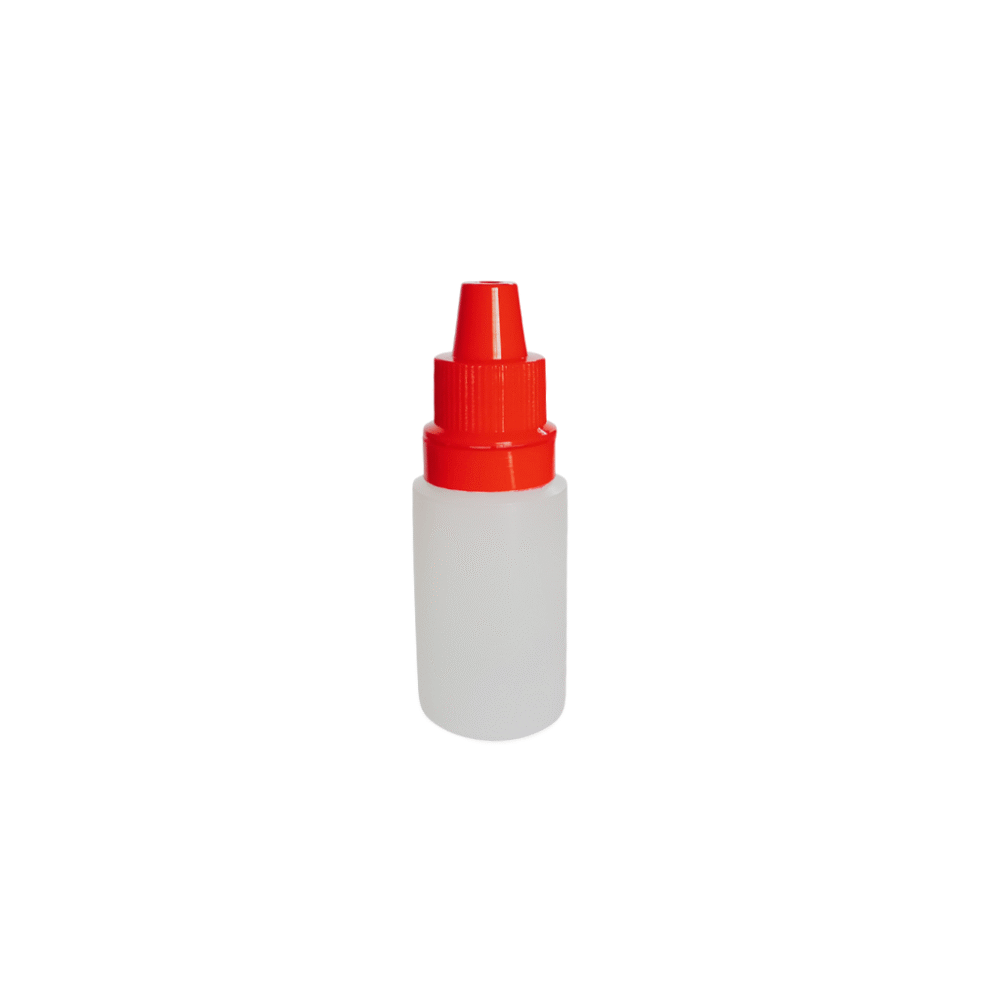 00012 ENVASE 10CC GOTERO CILÍNDRICO PE NEUTRO ROSCA 12MM