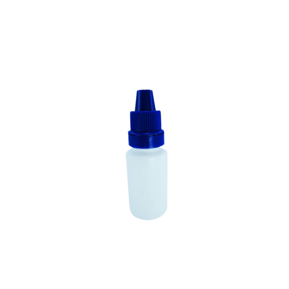 00013 ENVASE 10CC GOTERO CILÍNDRICO PE BLANCO ROSCA12MM