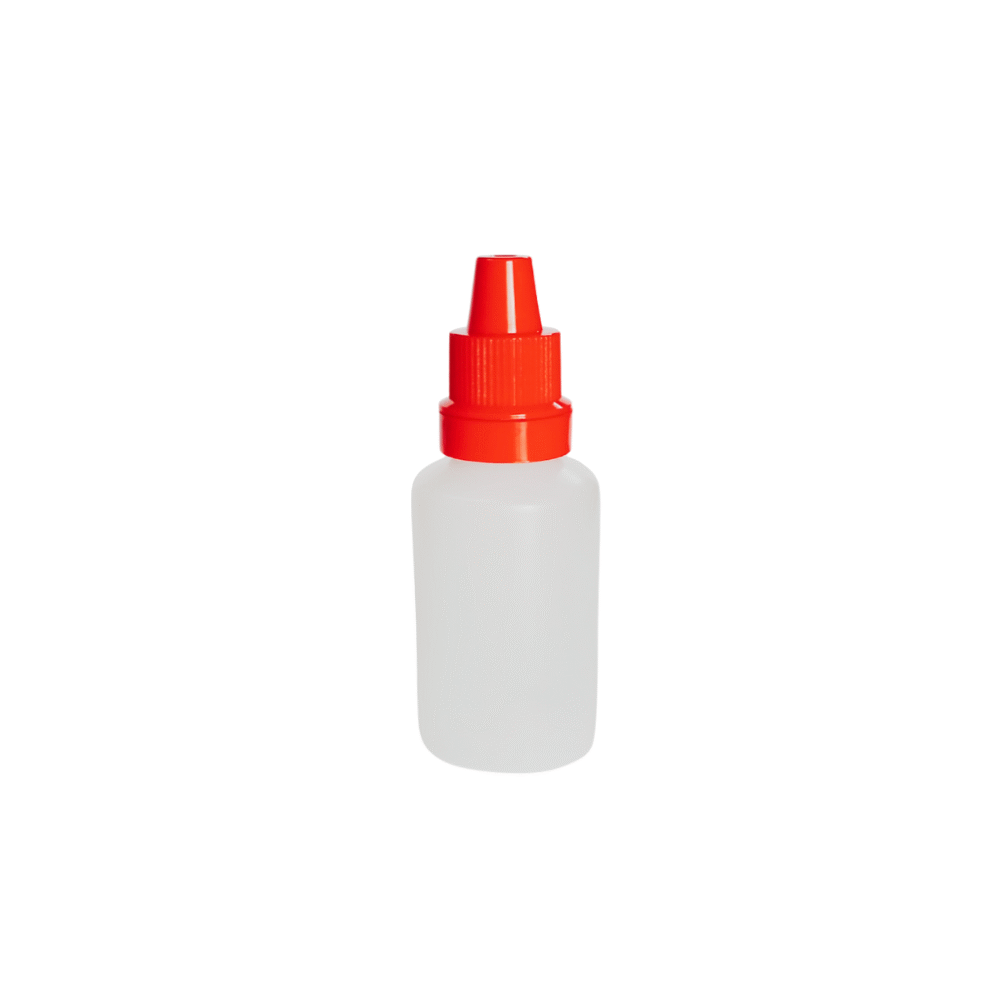 0014 ENVASE 200CC GOTERO CILÍNDRICO PE NEUTRO ROSCA 12MM