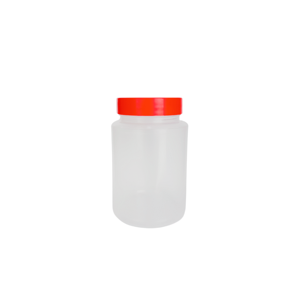 00158  ENVASE  250CC POTES CILÍNDRICO PP TRANSPARENTE ROSCA 52MM