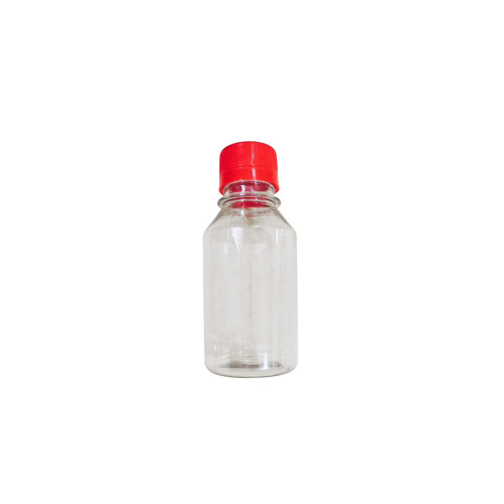 00177 ENVASE 120CC JARABERO CRILÍNDIRCO PET CRISTAL ROSCA 28MM