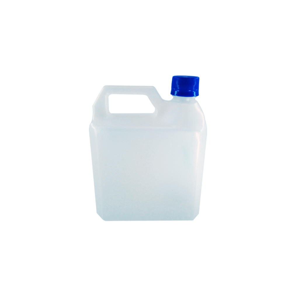 00185 ENVASE 1LT GARRAFA CUADRADO PE ORIGINAL NEUTRO ROSCA 28MM