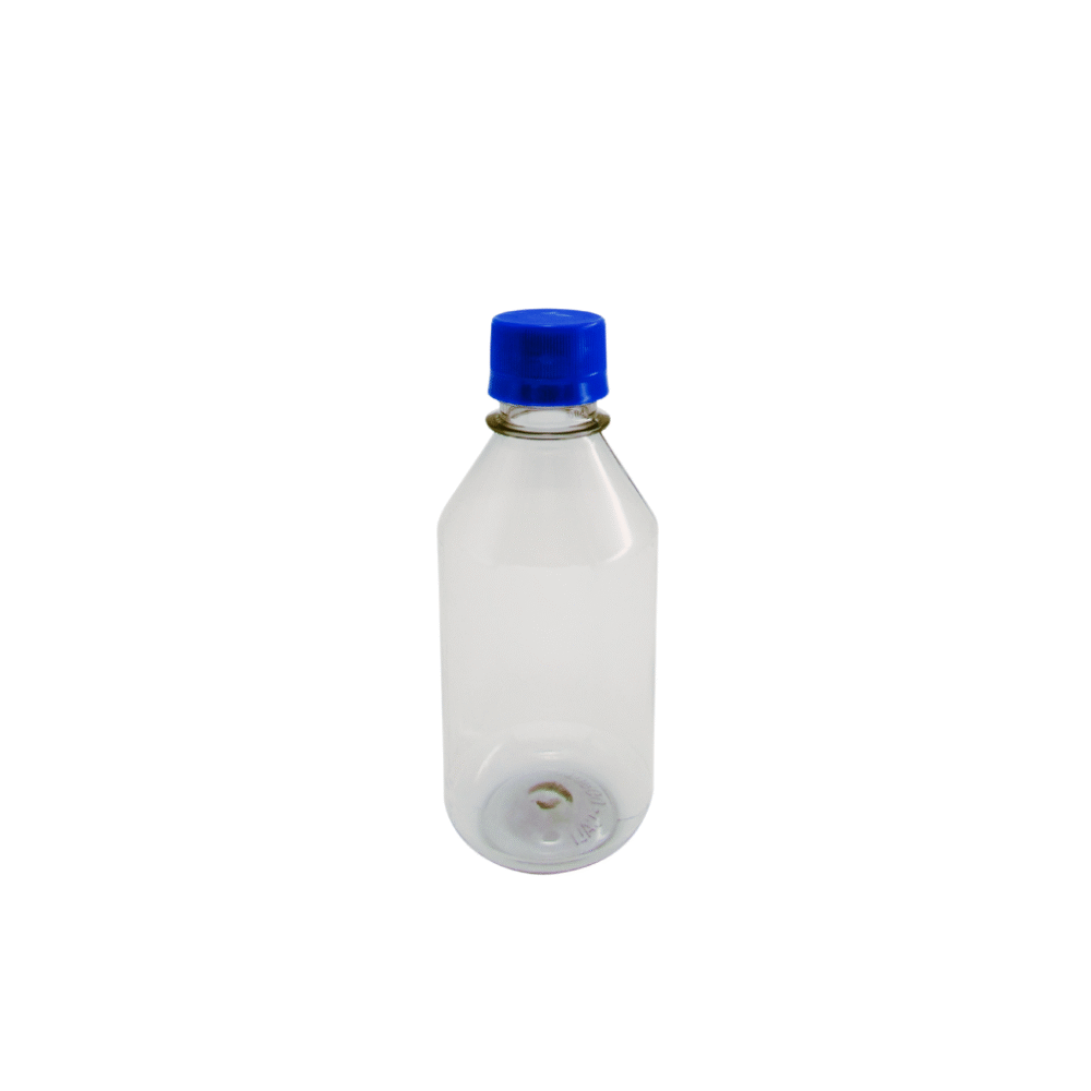 00663 ENVASE 240CC JARABERO CILÍNDRICO PET CRISTAL ROSCA 28MM