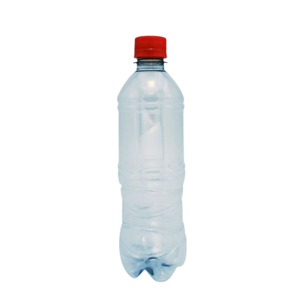 00695 ENVASE 500CC AGUA CILÍNDRICO PET CRISTAL ROSCA 28MM