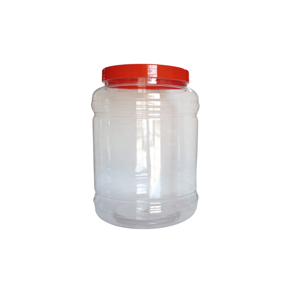 00753 ENVASE 3LT BOMBONERA CILÍNDRICO PET CRISTAL ROSCA 120MM