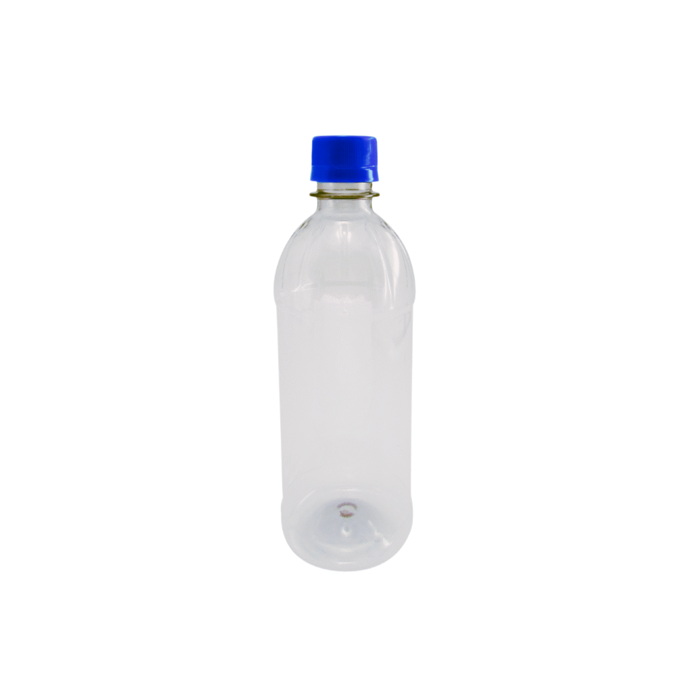 00826 ENVASE 500CC GENERICO CILÍNDRICO PET CRISTAL ROSCA 28MM