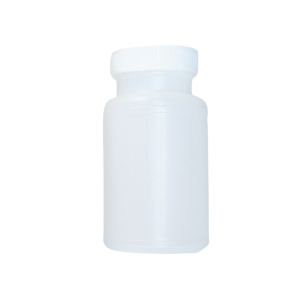 00112 ENVASE 120CC JARABERO CILÍNDRICO PE NEUTRO ROSCA 38MM