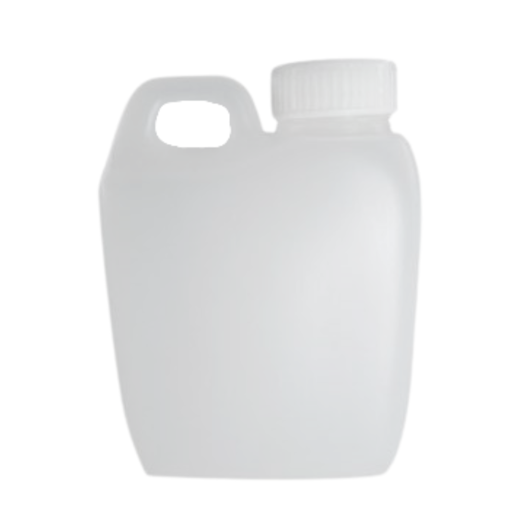 00183 ENVASE 120CC GARRAFA CUADRADA PE NEUTRO ROSCA 24MM