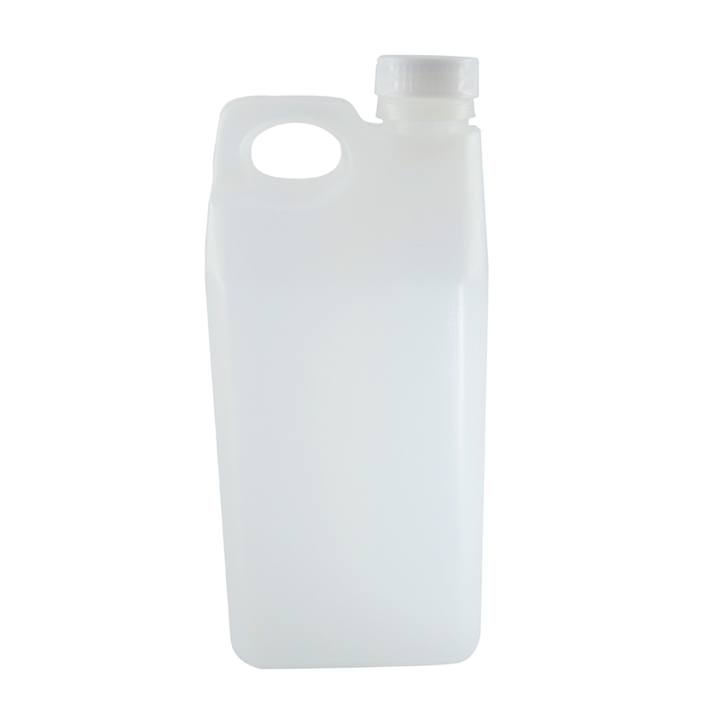 00184 ENVASE 450CC GARRAFA CUADRADA PE NEUTRO ROSCA 24MM