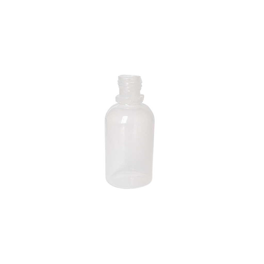 00096 ENVASE 30CC GOTERO CILÍNDRICO PE TRANSPARENTE ROSCA 12MM