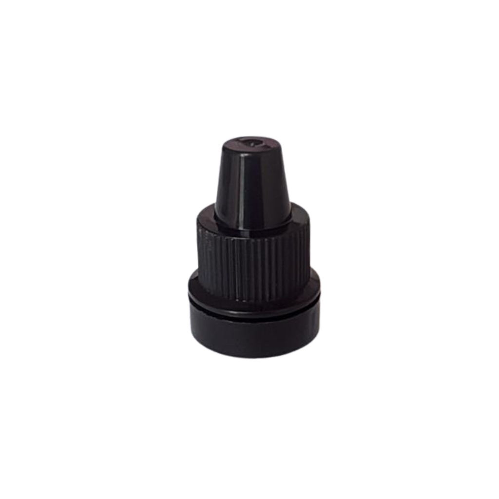 00636 TAPA 12MM GOTERO SEGURIDAD PP NEGRA