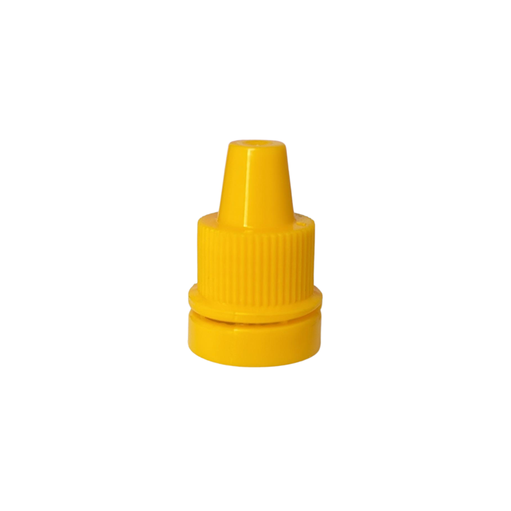 00637 TAPA 12MM GOTERO SEGURIDAD PP AMARILLA