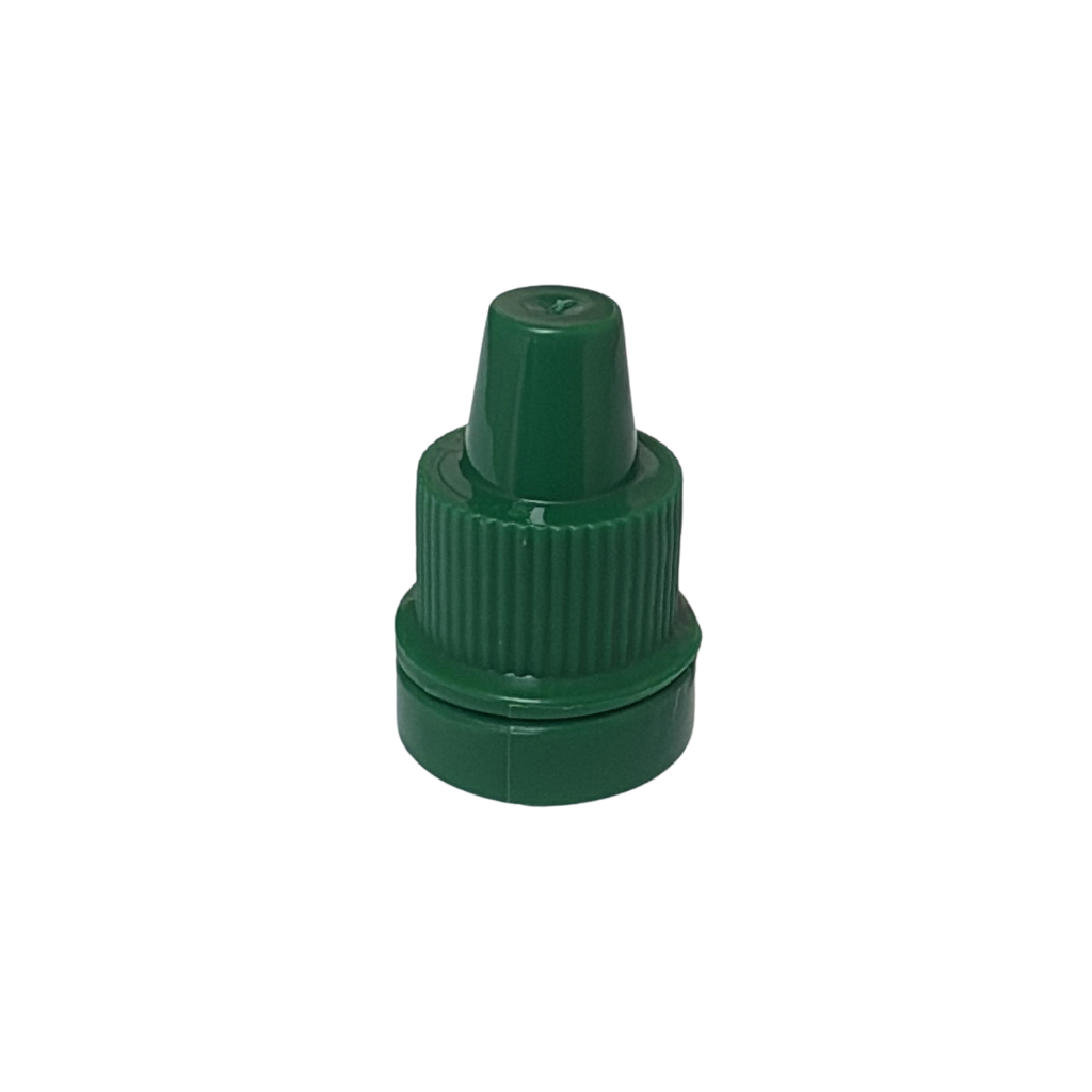 00719 TAPA 12MM GOTERO SEGURIDAD PP VERDE