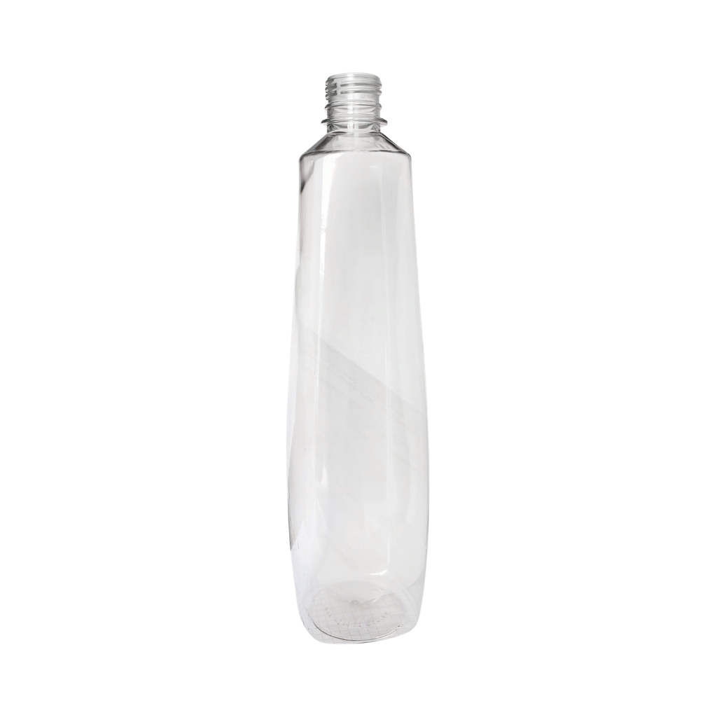 01587 ENVASE 1000CC CUADRADO LARGO PET CRISTAL ROSCA 28MM