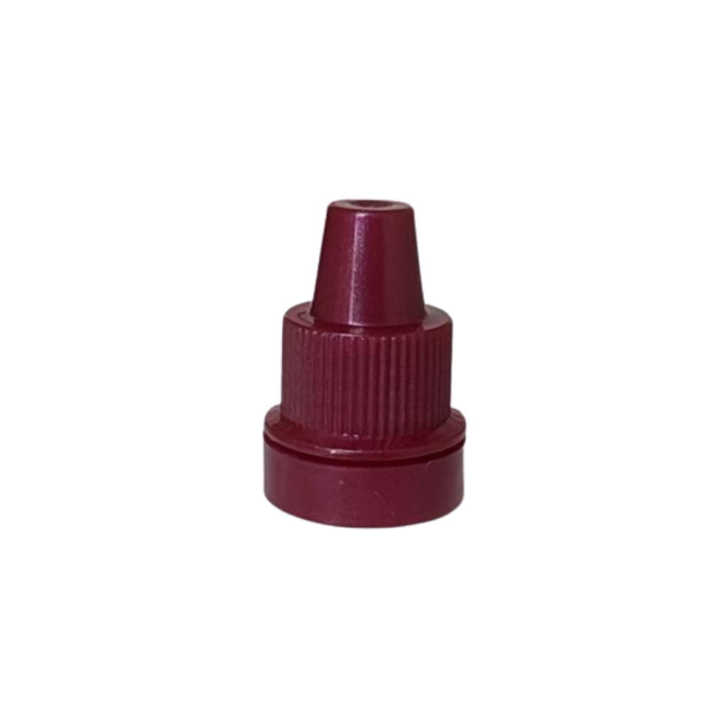 01694 TAPA 12MM GOTERO SEGURIDAD PP VINOTINTO