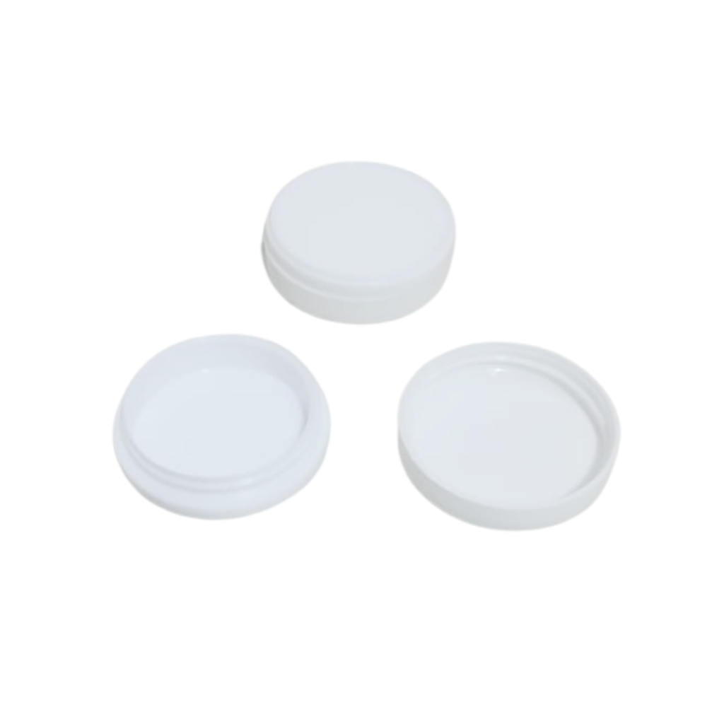 01019 ENVASE 10 GRAMOS POMADA CILÍNDRICO PE BLANCO TAPA 50MM BLANCO